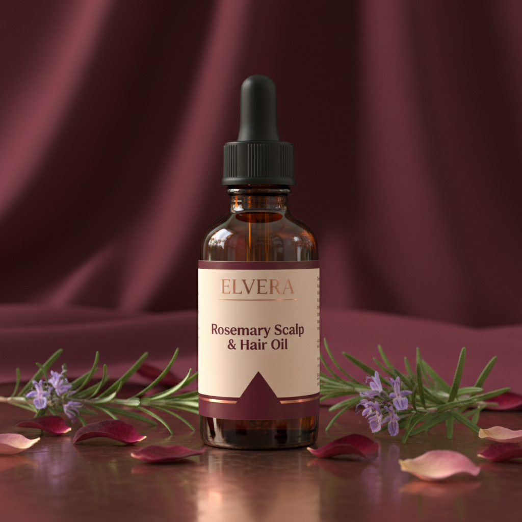 ELVERA Rosemary Scalp Hair Oil - Dark Editorial