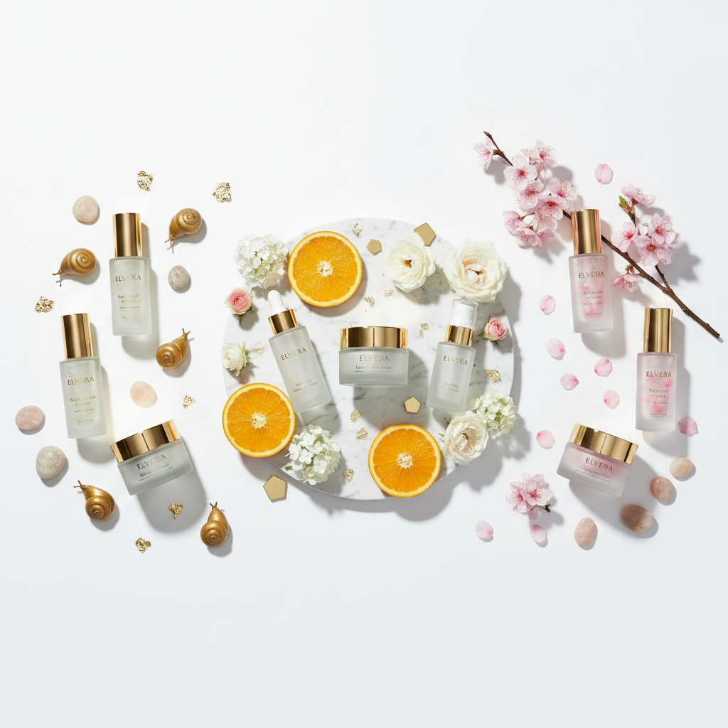 ELVERA™ Vitamin C Skincare Set – Brighten, Glow & Hydrate | 3-Piece Face Cream, Serum & Eye Cream