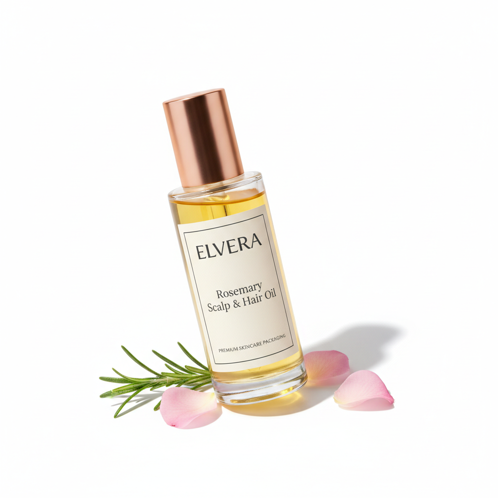 ELVERA Rosemary Scalp Hair Oil - Clean White