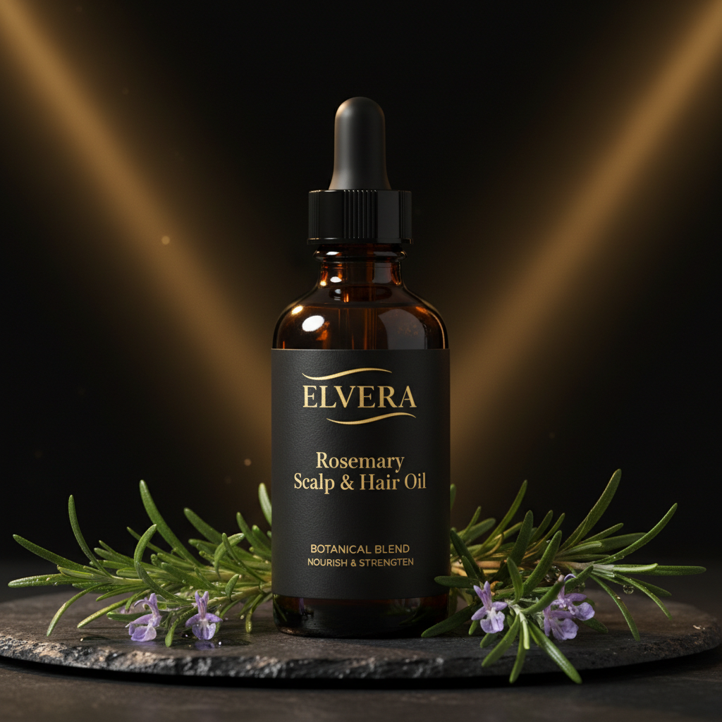 ELVERA Rosemary Scalp Hair Oil - Dark Moody